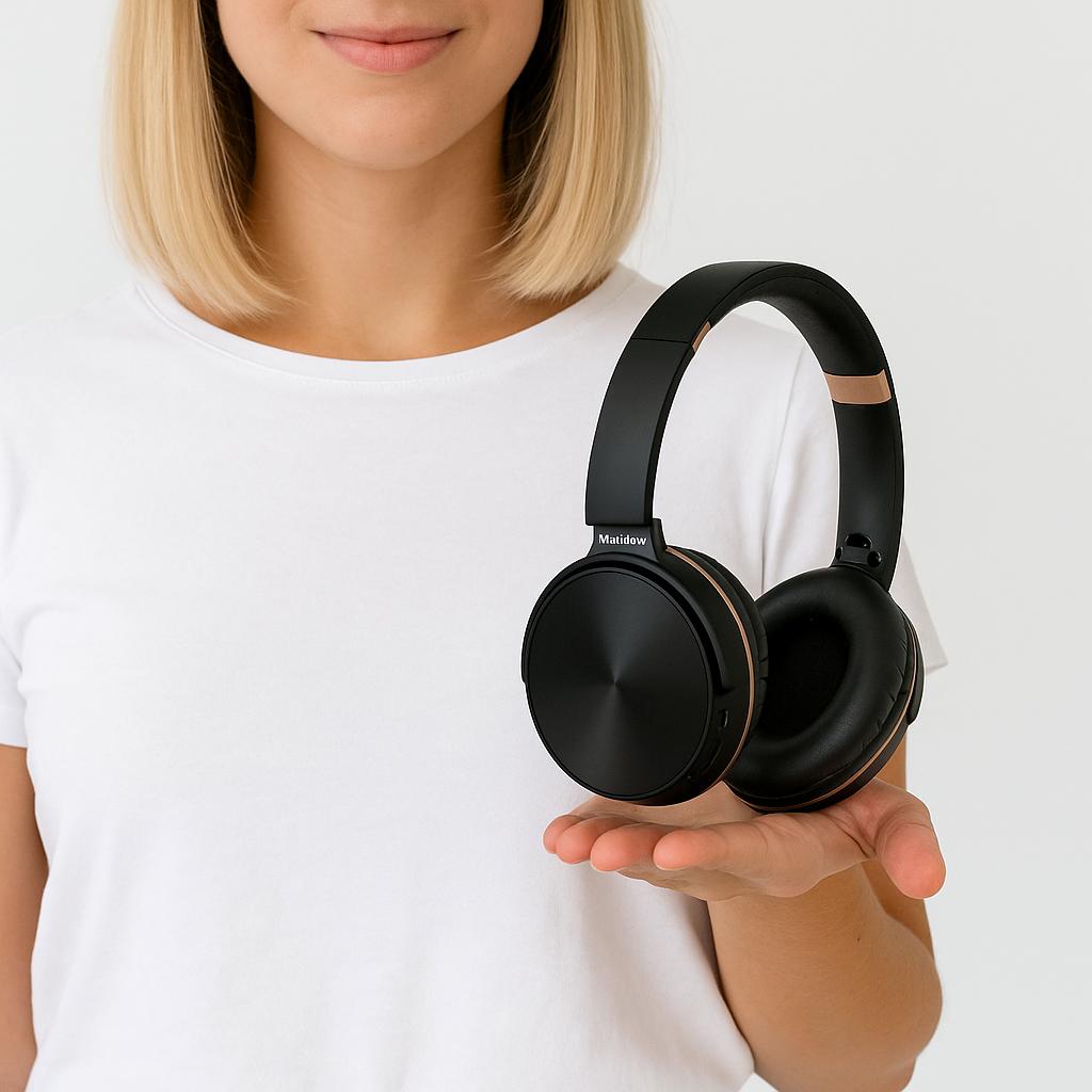 Auriculares Bluetooth HiFi con Cancelación de Ruido – Sonido Estéreo y Diseño Ergonómico