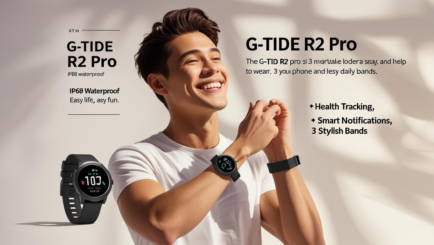 Smartwatch G-TiDE R2 Pro | Reloj Inteligente Deportivo con Monitor de Salud y Estilo Premium