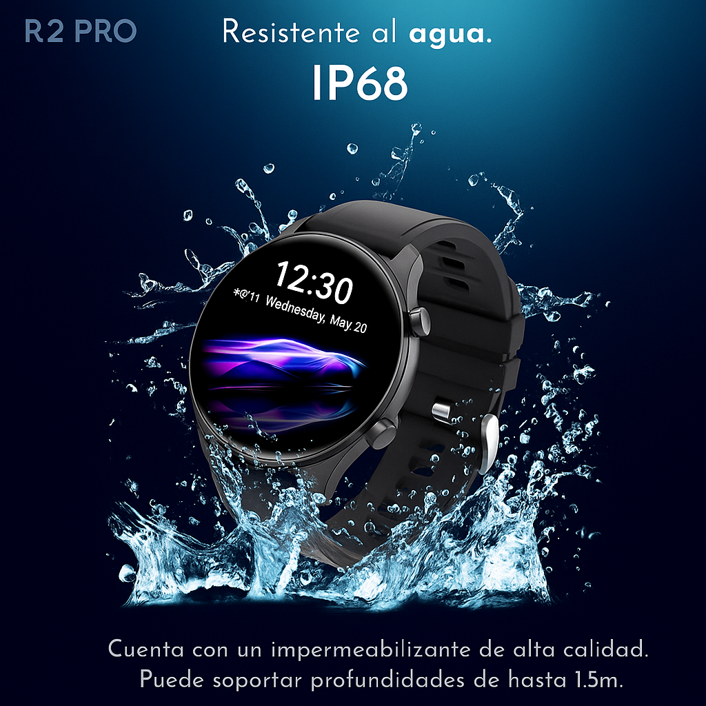 Smartwatch G-TiDE R2 Pro | Reloj Inteligente Deportivo con Monitor de Salud y Estilo Premium