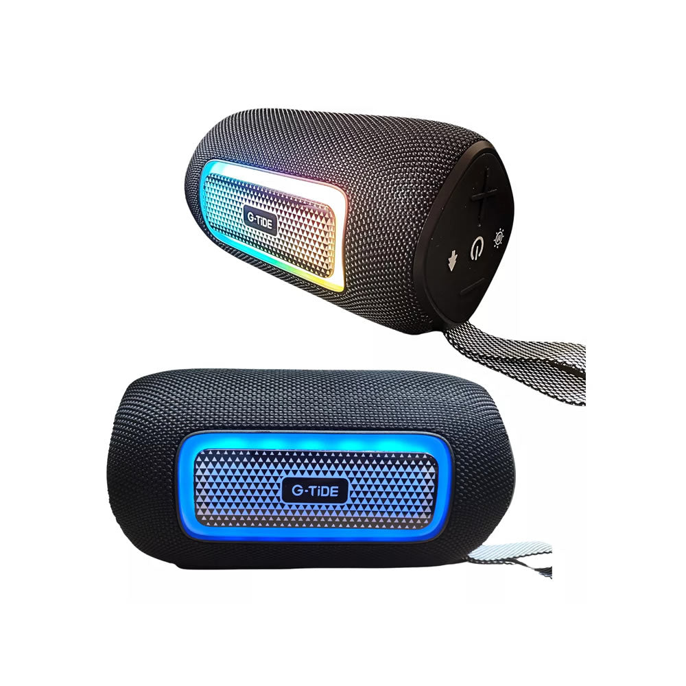 G-Tide SV41 Bocina Bluetooth - Sonido Hi-Fi 20W, Luces LED y Certificación IPX6, Ideal para Fiestas y Aventuras