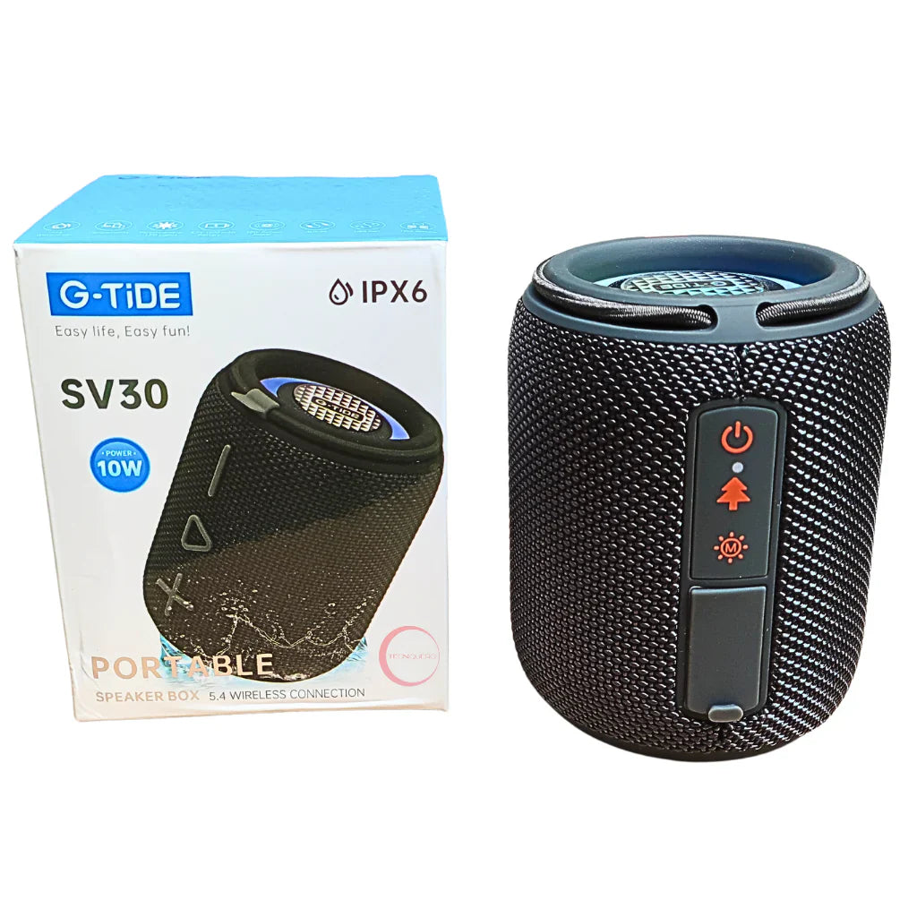 G-Tide SV30 Bocina Bluetooth : Sonido Potente, Luces LED y Conexión Estable