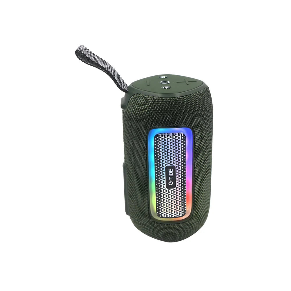 G-Tide SV41 Bocina Bluetooth - Sonido Hi-Fi 20W, Luces LED y Certificación IPX6, Ideal para Fiestas y Aventuras
